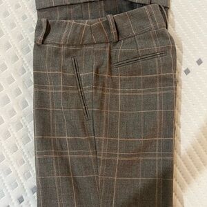 Etcetera Taupe Checkered Pants